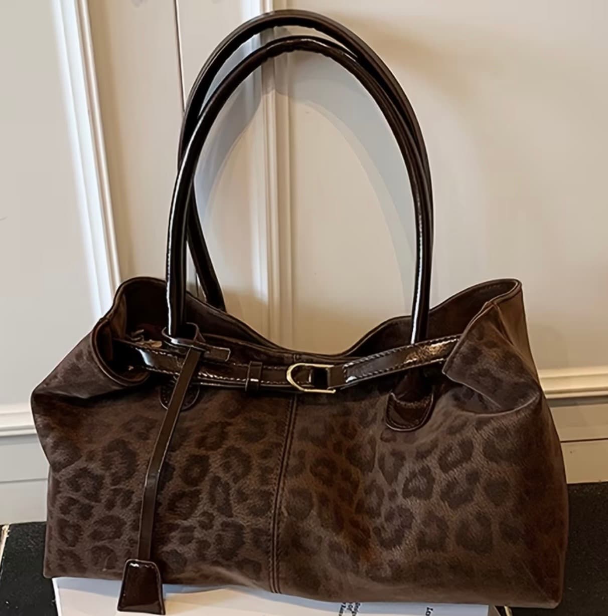 Ženska Elegantna Torba sa Leopard Printom – Moderna Shopper Torba - 2