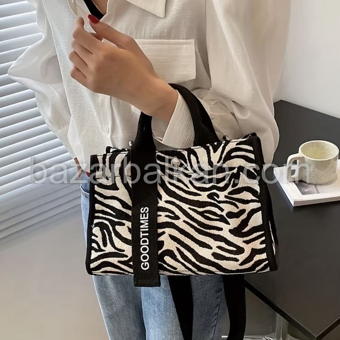 Zebra Desen Kadın Çanta - 2