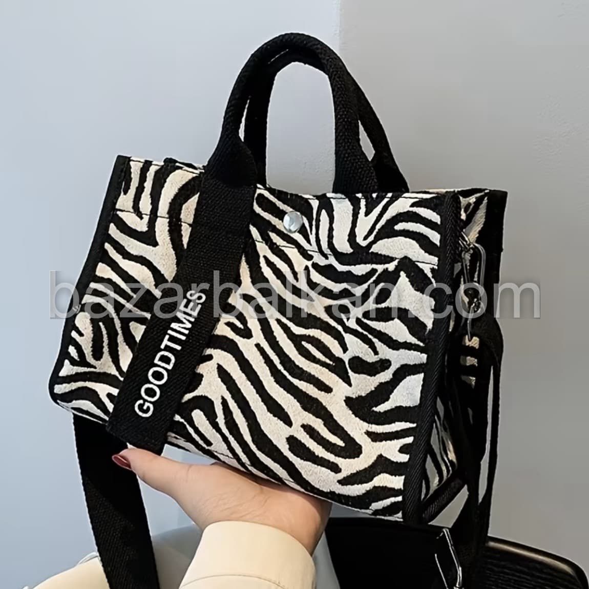 Zebra Desen Kadın Çanta - 3