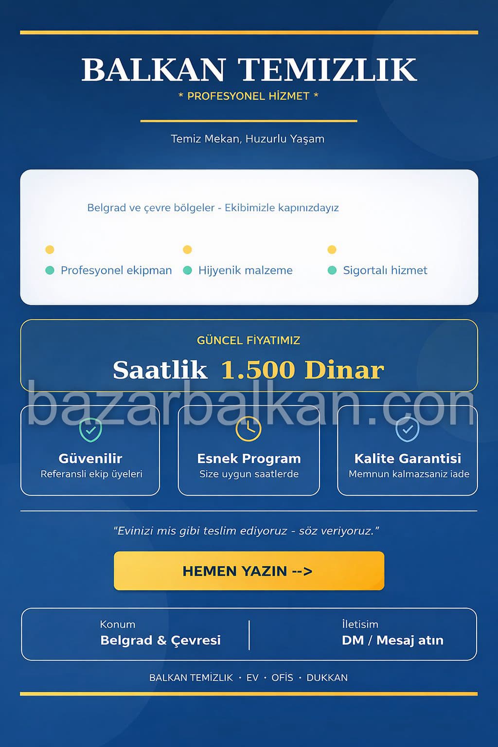 Belgrad'da Profesyonel Ev Temizliği – Saatlik 1.500 Dinar - 3